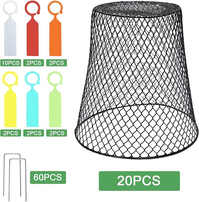 20 Pcs 9"×9" Chicken Wire Plant Protectors from Animals, Plant Cage Garden - Image 3