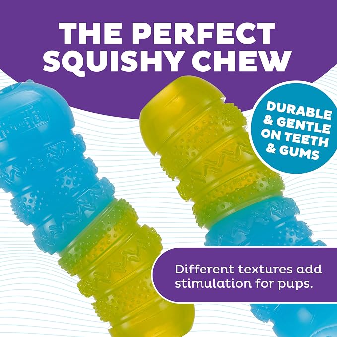 Outward Hound Gummiez Worm Dog Toy & Treat Stuffer, 6″ x 2″ Cherry-Scent - Image 3