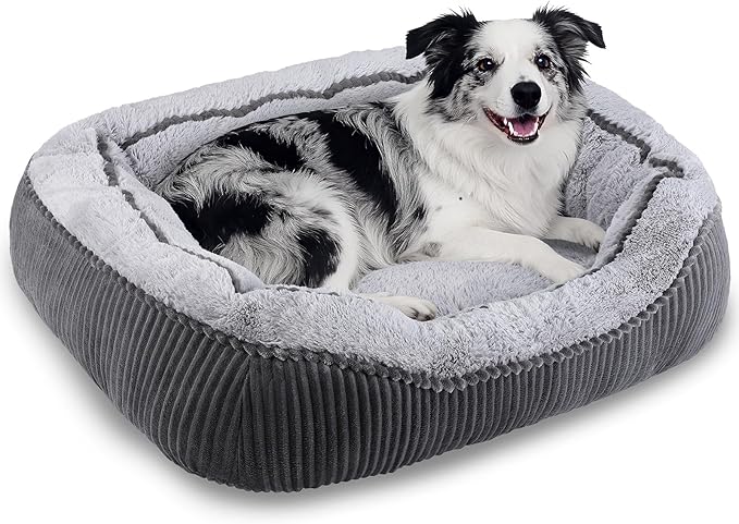 SIWA MARY Medium Dog Bed for Medium Large Dogs, Rectangle Dog Bed Medium Size by SIWAMARY