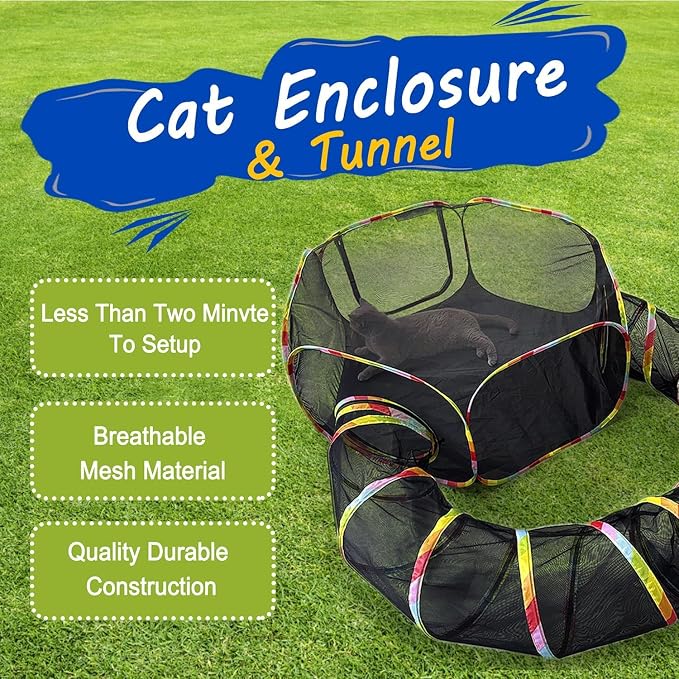 Outdoor Cat Enclosure, Portable Cat Tents - Image 4