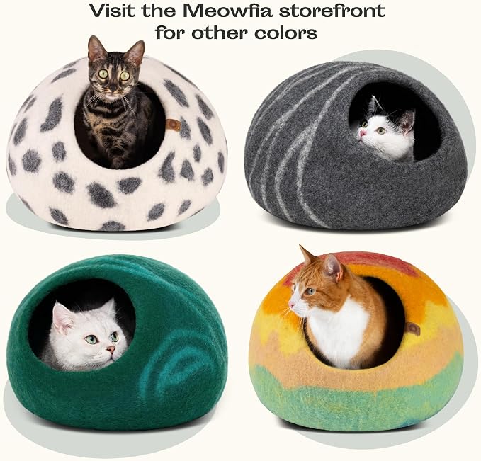 MEOWFIA Cat Cave – Premium Felt Cat Bed - Image 7