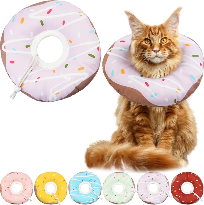 Cat Cone Collar Soft, Waterproof Cat Recovery Collars Spay Cones to Stop by Hpetppy