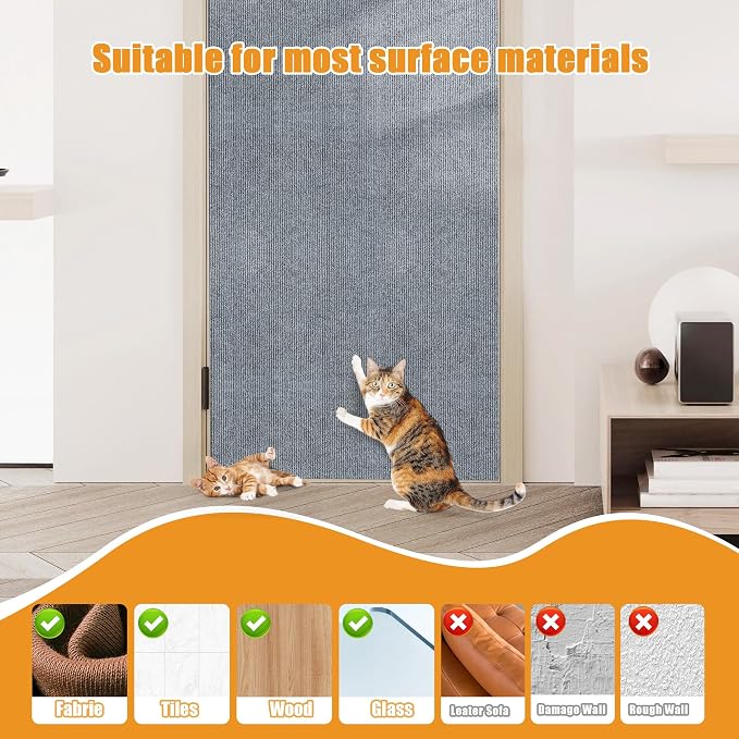 Cat Scratching mat Self-Adhesive, Trimmable Furniture Protector - Image 6