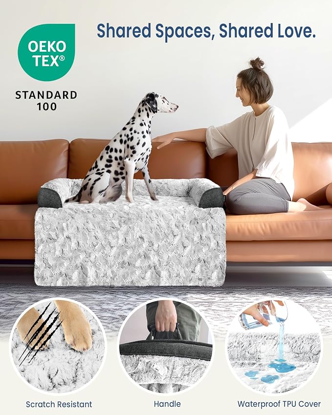 Calming Large Dog Bed for Couch, 41 x 37 inch Removable Couch Cover for Dogs - Image 3
