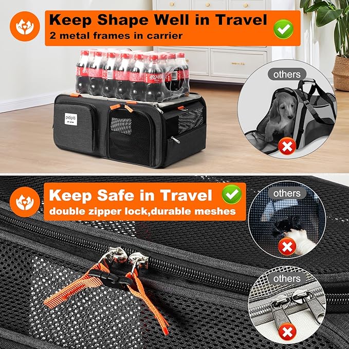 19x13x9 TSA Approved top Expandable pet Carrier - Image 5