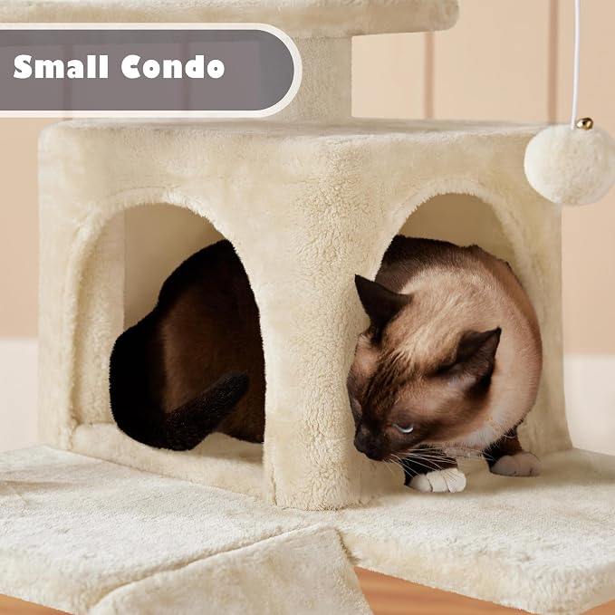 Yaheetech 54in Cat Tree Tower Condo Furniture Scratch Post - Image 8