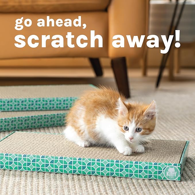 Kitty City XL Wide Corrugate Cat Scratchers 3 Pieces, Cat Scratching, Cat - Image 4