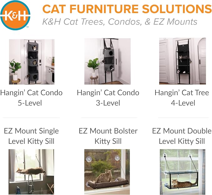 K&H Pet Products Hangin Cat Tree Door Mounted Cat Furniture, Space Saving - Image 6