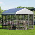 HOOBRO Outdoor Dog Kennel with Cover, 6.6 x 6.6 x 6.4 ft Dog Kennel Outside by HOOBRO