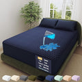 OhGeni 100% Waterproof Mattress Protector, King-Navy Blue Size Mattress Pad by OhGeni