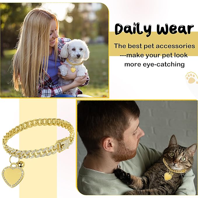 Hillban Dog Chain Gold-Plated Diamond Collar - Image 6