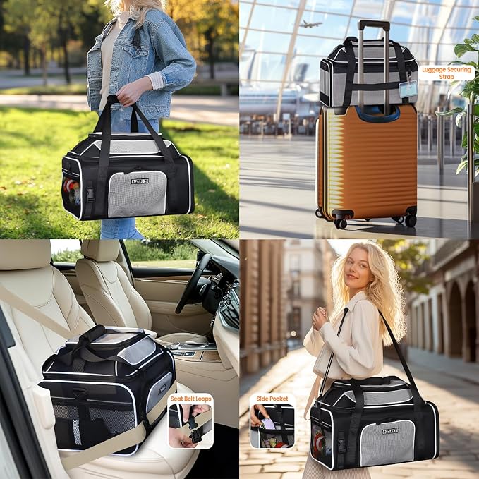 Petskd Top-Expandable Pet Carrier 19x13x9 Inches Southwest Allegiant Airlines - Image 7