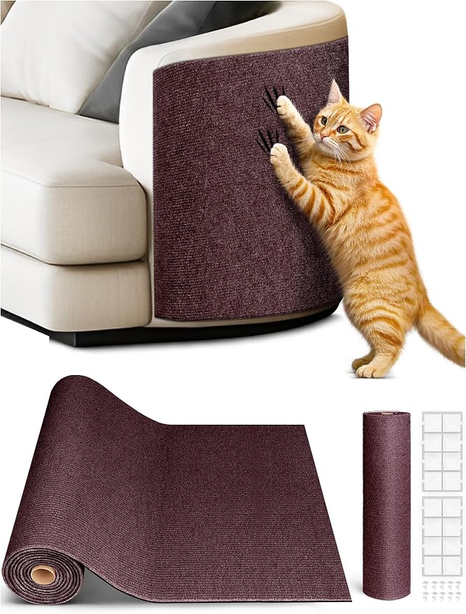 2PCS 39.4"x15.8" Cat Scratch Mat, Trimmable Self-Adhesive Carpet, DIY Climb Cat by Minyii