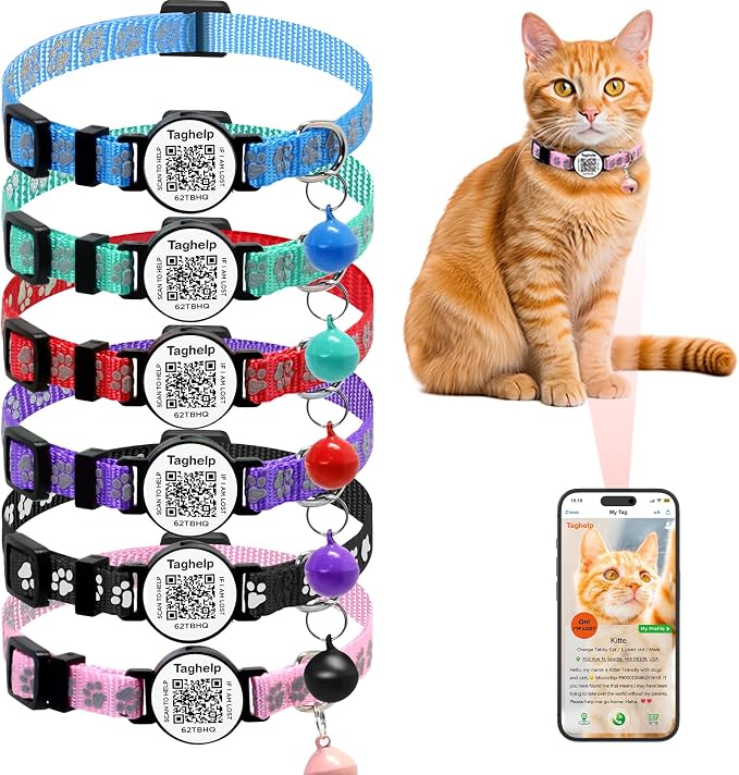 6 Pack Breakaway Cat Collar by Taghelp