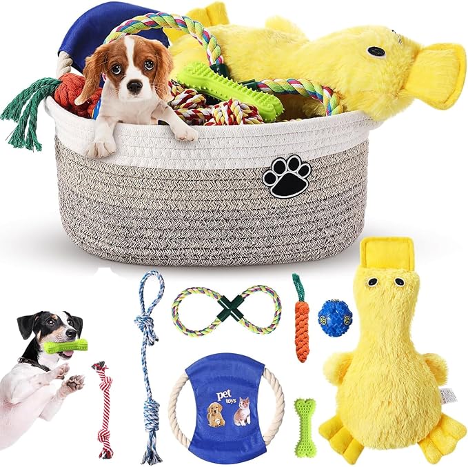 Zopeal Puppy Dog Toy Gift Storage Basket by Zopeal