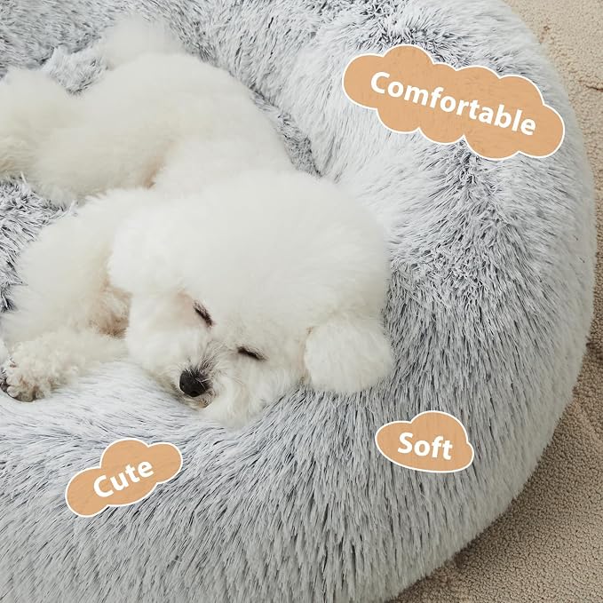 WNPETHOME Donut Dog Beds Large Sized Dog, Anti-Anxiety Caming Large Pet Bed - Image 2