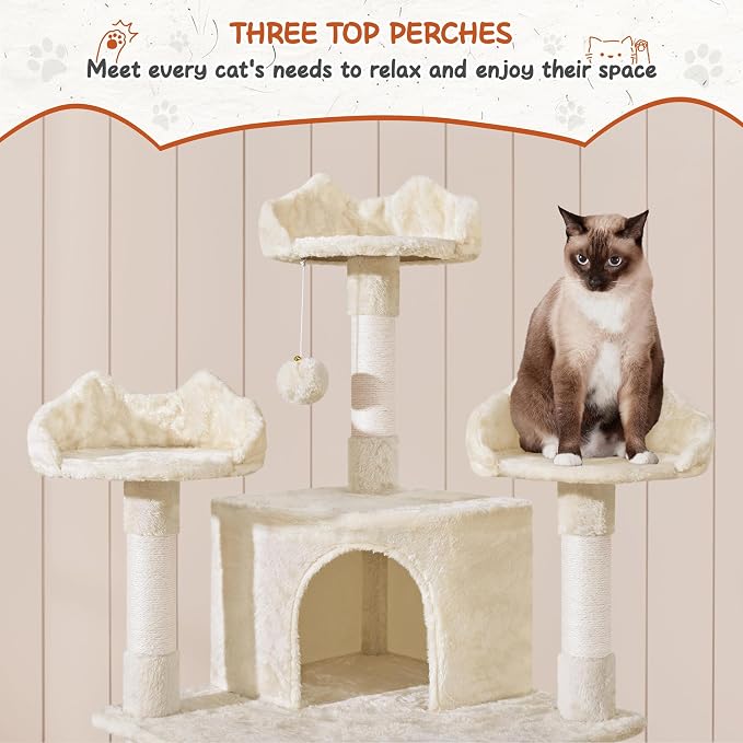 Yaheetech 76.5in Multi-Level Large Cat Tree, Big Cat Tower - Image 3