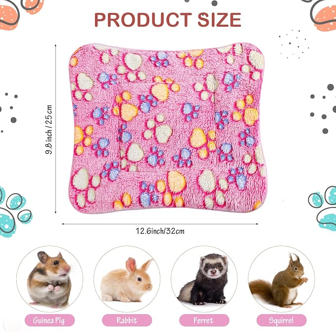 Tuanse 4 Pack Ultra Soft Dog Cat Bed Mat Small Animal Guinea Pig Bed - Image 2