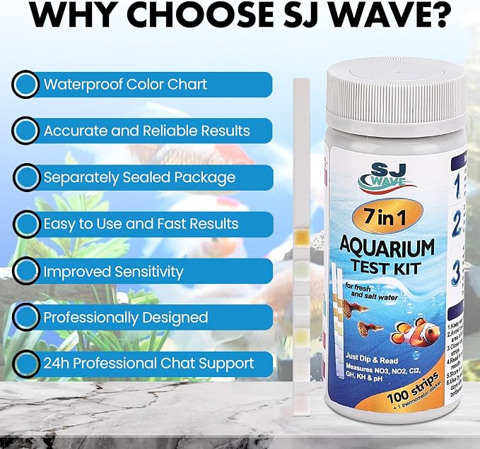 7 in 1 - Aquarium Test Strips | 100 Fast & Accurate Strips | Fish Tank - Image 5