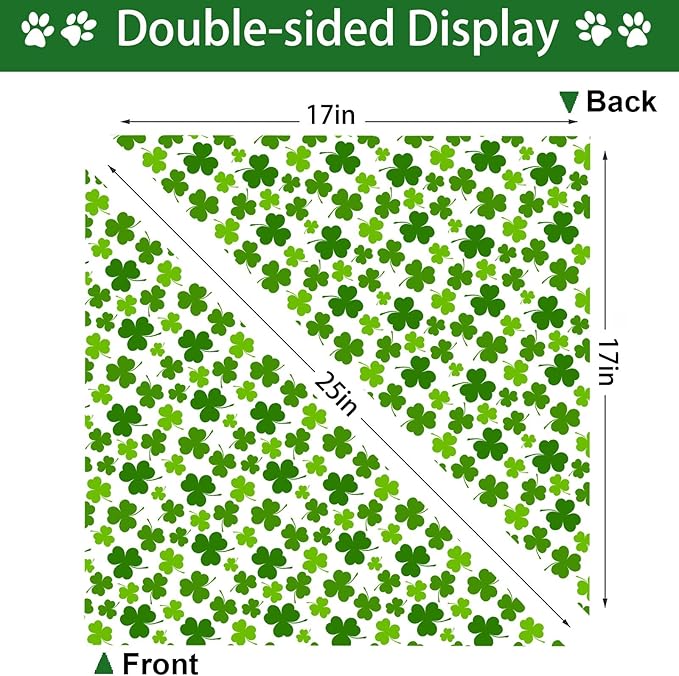 St. Patrick's Day Dog Bandana, 2 Pack Adjustable Holiday Party Pets Saint - Image 5