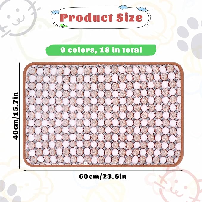 SHENLIU 18 Pcs Fleece Pet Blanket, 9 Style Small Fleece Pet Blanket Soft Warm - Image 2