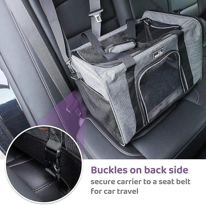Dog Carriers for Small Dogs, Cat Carrier Travel, Expandable, Collapsible - Image 3