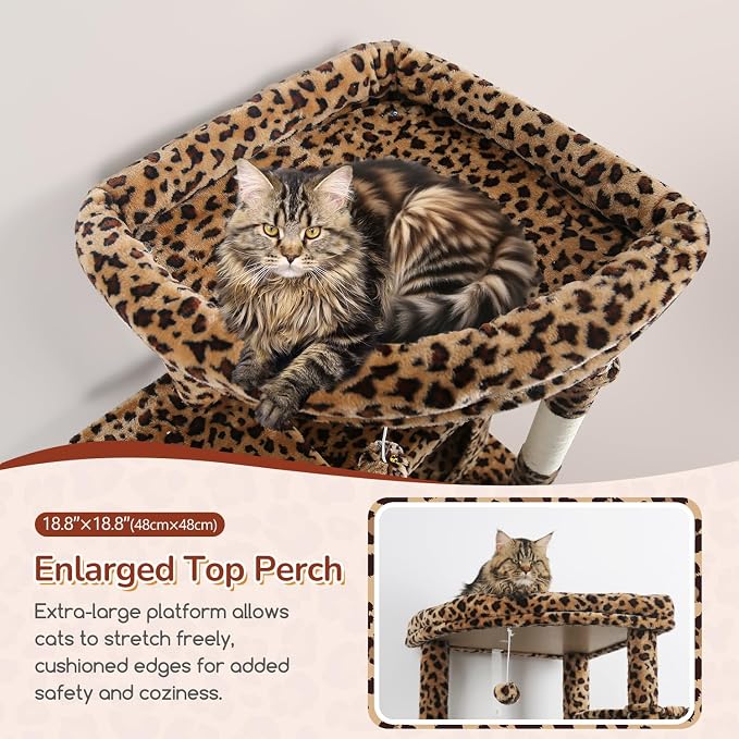 Globlazer Heavy Duty Cat Tree, 74inch Sturdy Cat Tower - Image 2