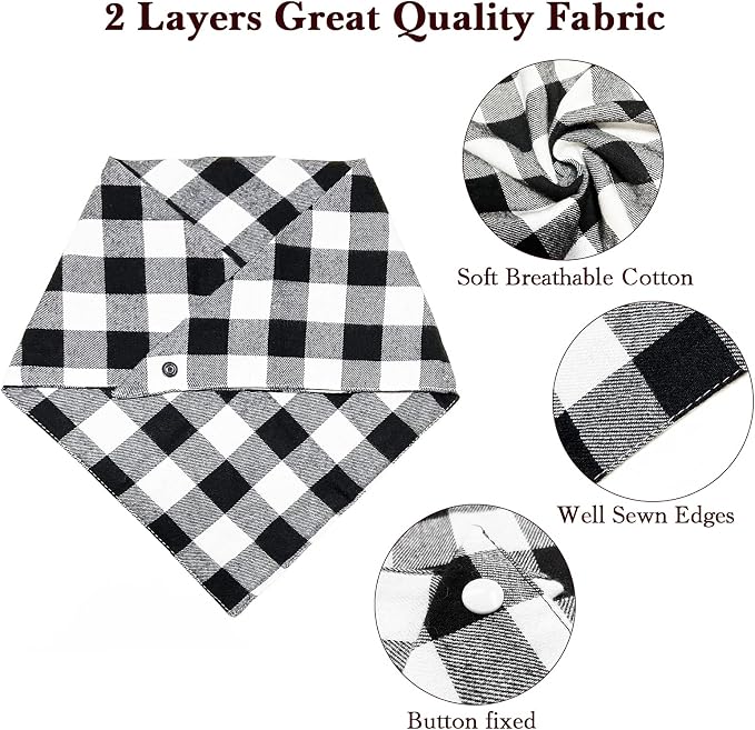 Plaid Bandana Triangle Scarf by Brand - Image 4