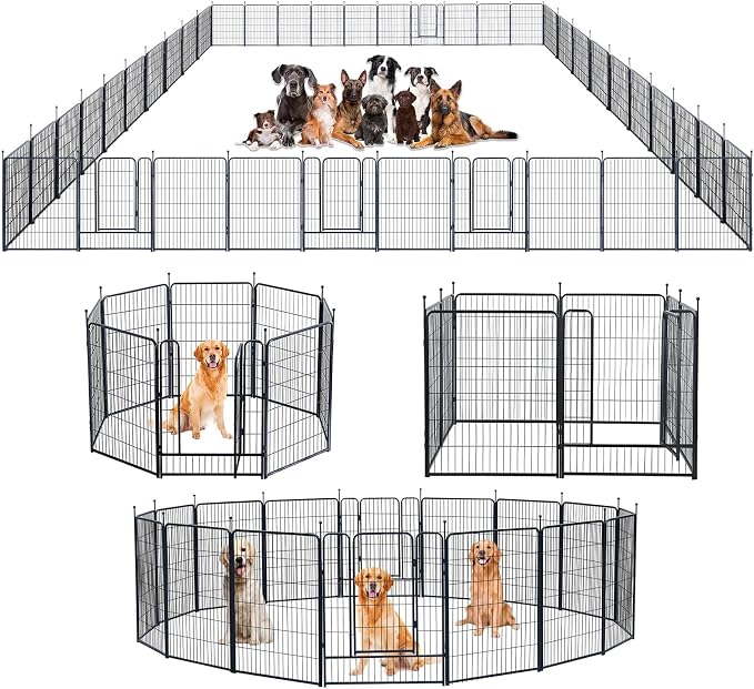 Dog Playpen, Portable Outdoor Dog Fence, Dog Playpen by XDPET