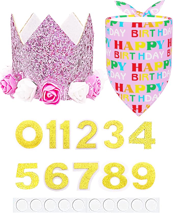 PET SHOW Pink Crown Hat Dog Birthday Party Supplies by PETSHOW