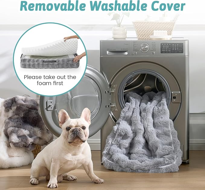 Orthopedic Dog Bed for Large Size Dog, Soft and Warm Faux Fur Extra Large Sofa - Image 5