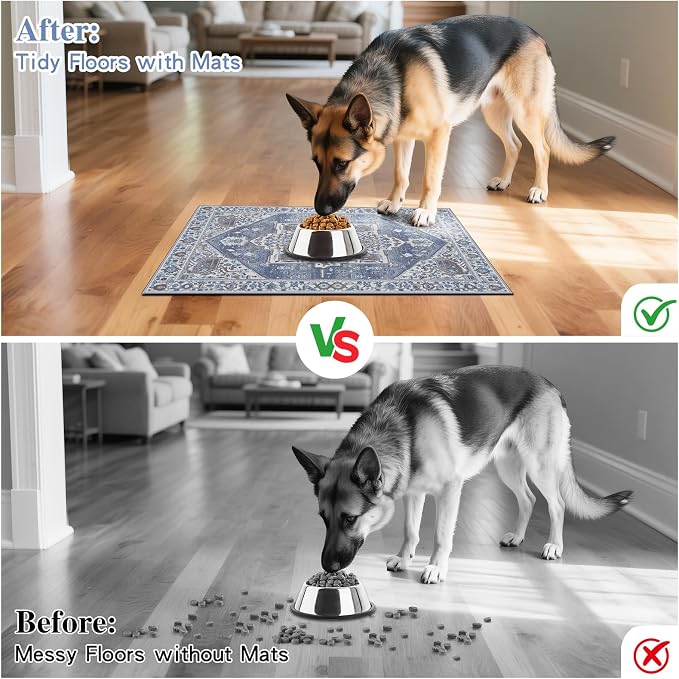 famibay Dog Food Mat, Absorbent Cat Dog Mats - Image 3