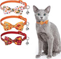 SCENEREAL Thanksgiving Cat Collar Breakaway, 3 Pack Kitten Collars by SCENEREAL
