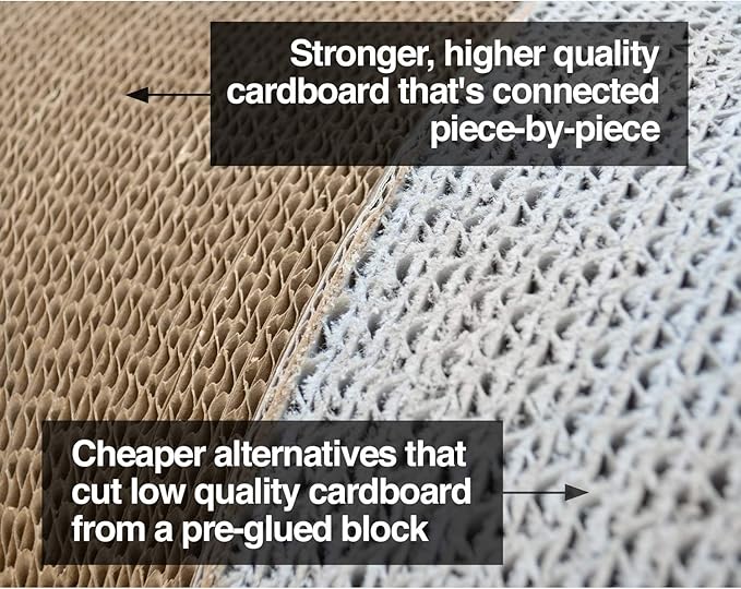 PetFusion Jumbo Cat Scratcher Lounge, and Hide100% Recyclable Cardboard Cat - Image 2