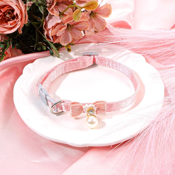 Cat Collar Breakaway, Adjustable Pink Cat Collar - Image 7