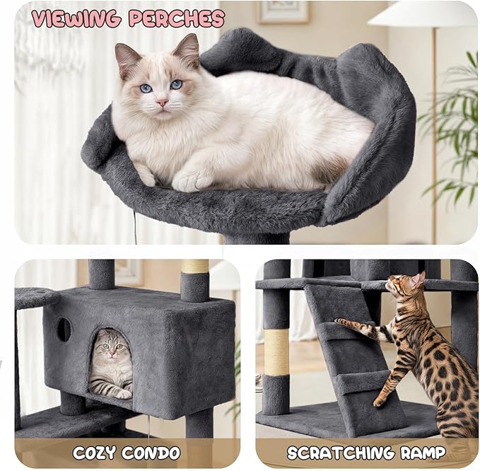 MoNiBloom 54 Inch Cat Tree Tower - Image 7