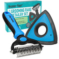 Maxpower Planet Pet Grooming Rake and Mini Pet Hair Remover Tool, Undercoat Rake by MaxpowerPlanet