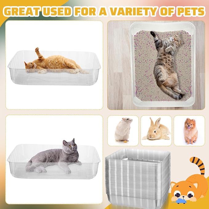 Zubebe 50 Pack Disposable Cat Litter Box - Image 3