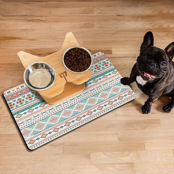 Pet Feeding Mat for Floors Waterproof Dog Mat for Food and Water Absorbent - Image 7