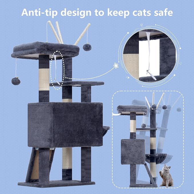 Hey-brother Cat Tree Tower, Scratching Posts - Image 9