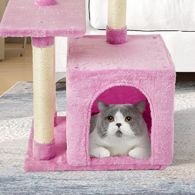 FISH&NAP Cute Cat Tree Kitten Cat Tower - Image 5