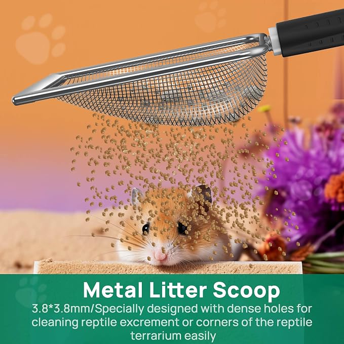 Hamster Metal Litter Scoop for Sandbath Box, Stainless Steel Litter Scooper - Image 3