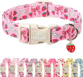 Strawberry Bow Dog Collar for Large Dogs by Babolepet