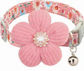 Medium Dog Collar with Flower, Dog Collars