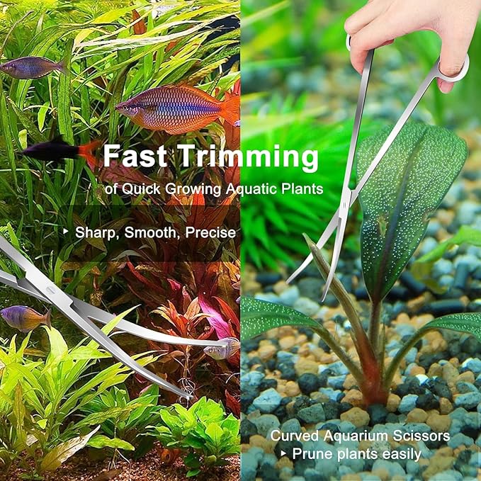 4Pcs Aquascaping Tools, Jeimier Aquascape Kit, Long and Strong Aquarium Tweezers - Image 4