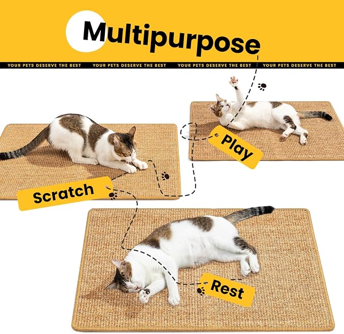 Cat Scratcher Mat, Sisal Cat Scratch Pad - Image 4