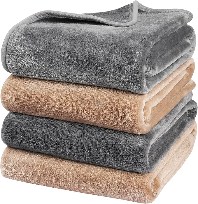 Onarway Dog Blanket Washable for Puppy: 4 Packs Dog Blankets 40”x28” by Onarway