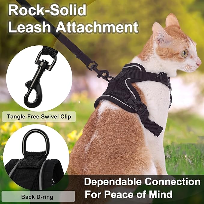 Cat Harness and Leash, Reflective Cat Harness Escape Proof - Image 4