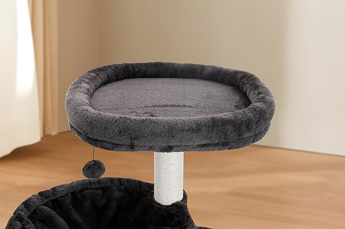 YUNIQUE Cat Tree with Cat Condo and Big Hammock - Image 6