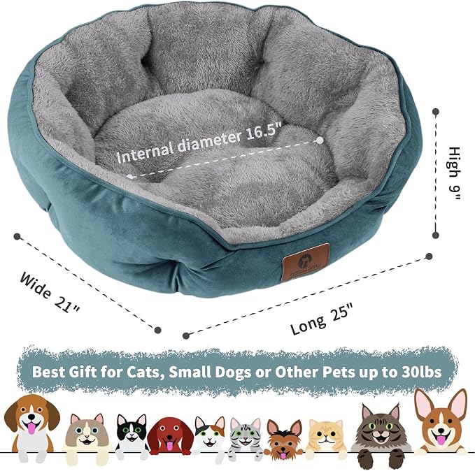 Asvin Medium Dog Bed for Medium Dogs, Cat Beds for Indoor Cats, Pet Bed for - Image 3